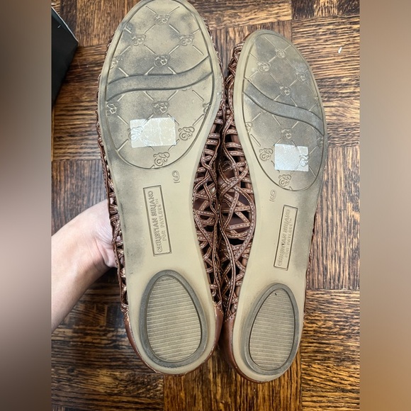 Christian Siriano Brown Netted Flats - Picture 2 of 5
